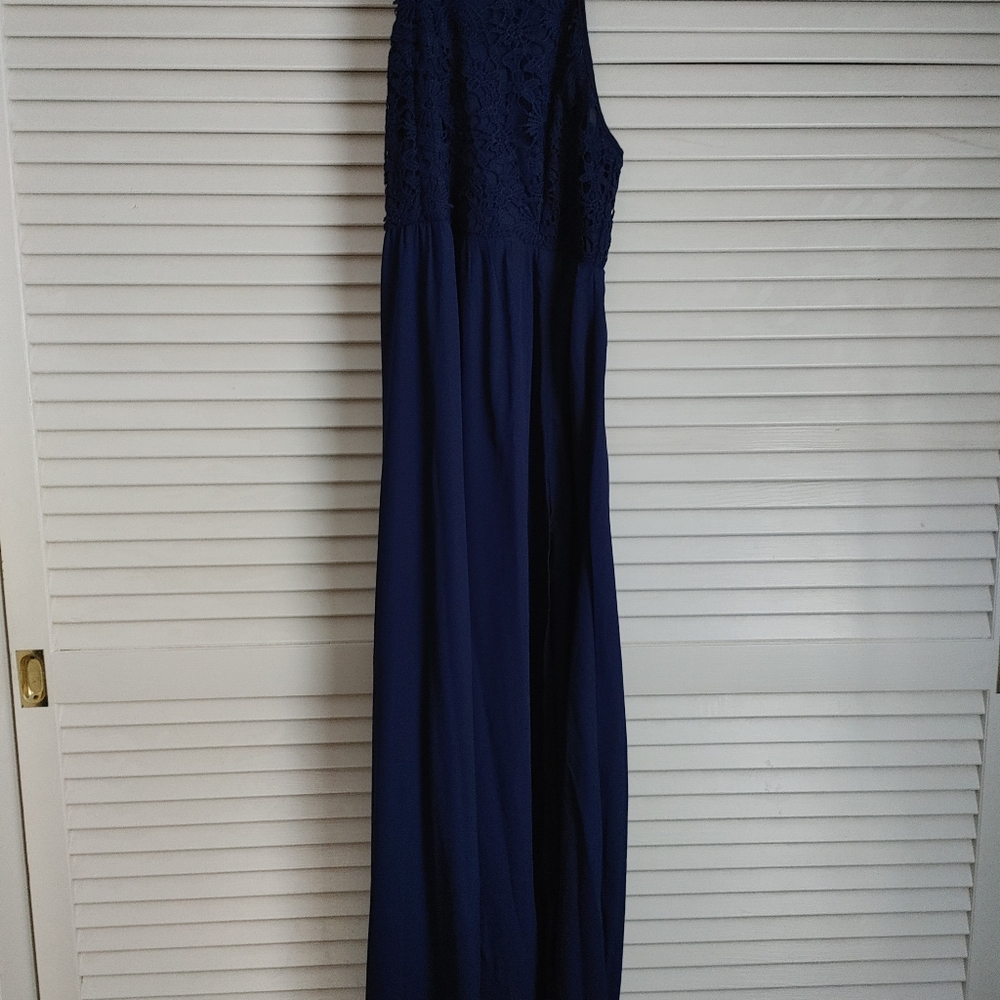 SHEIN Thigh Slit Halter XL Dress